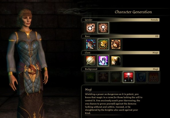 Character Creator: Gender, Race, Class and Background