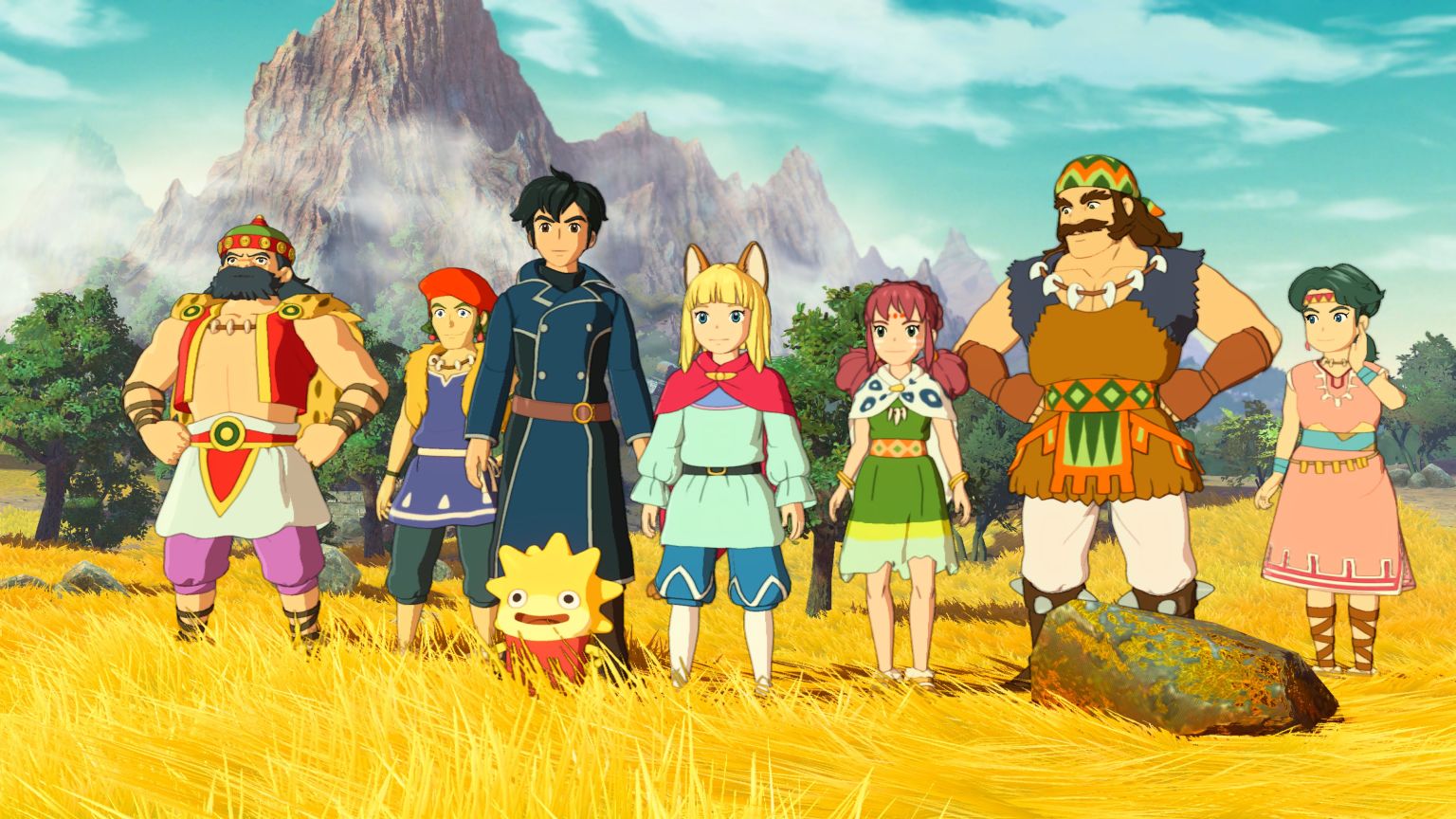 Your Ni No Kuni 2 crew from early in the game